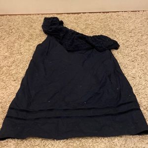 Navy blue one shoulder Abercrombie and fitch dress. Size large